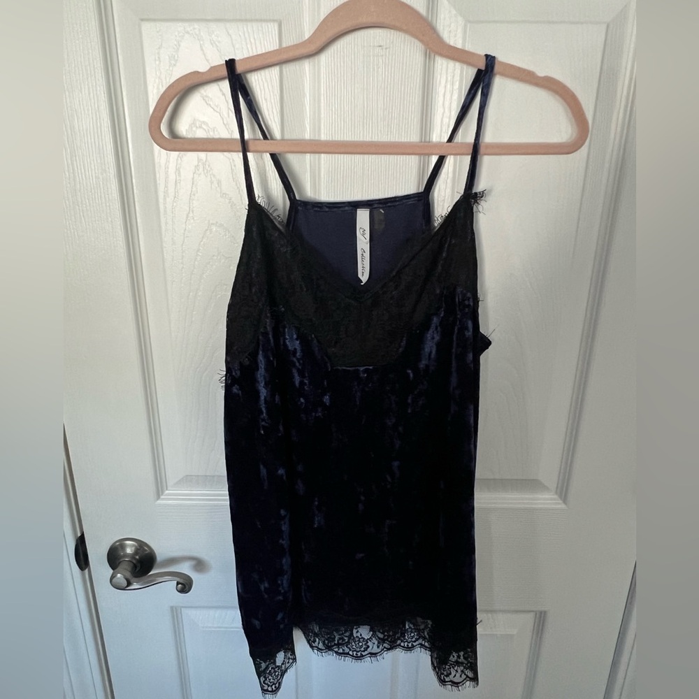NWOT Velvet and Lace Top